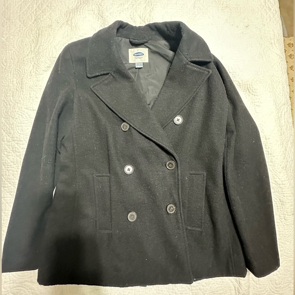 Old Navy Women's Classic Black Peacoat
